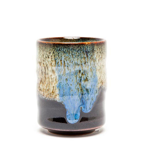 Blue & Black Tenmoku Tea Cup