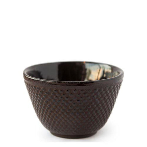 Cast Iron Hobnail Tea Cup - Brown