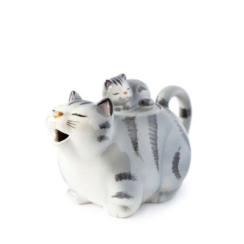 Tabby Cat Porcelain Teapot