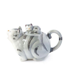 Tabby Cat Porcelain Teapot